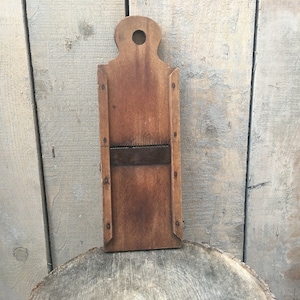An old wooden grater / Grater for vegetables /Old grater /Wood vegetable slicer /Vintage slaw cutter /Rustic Kitchen Decor /Primitive grater