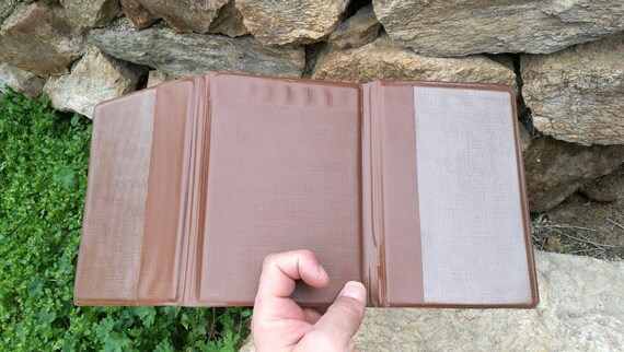 Document holder / Vintage folder / Brown leathere… - image 1