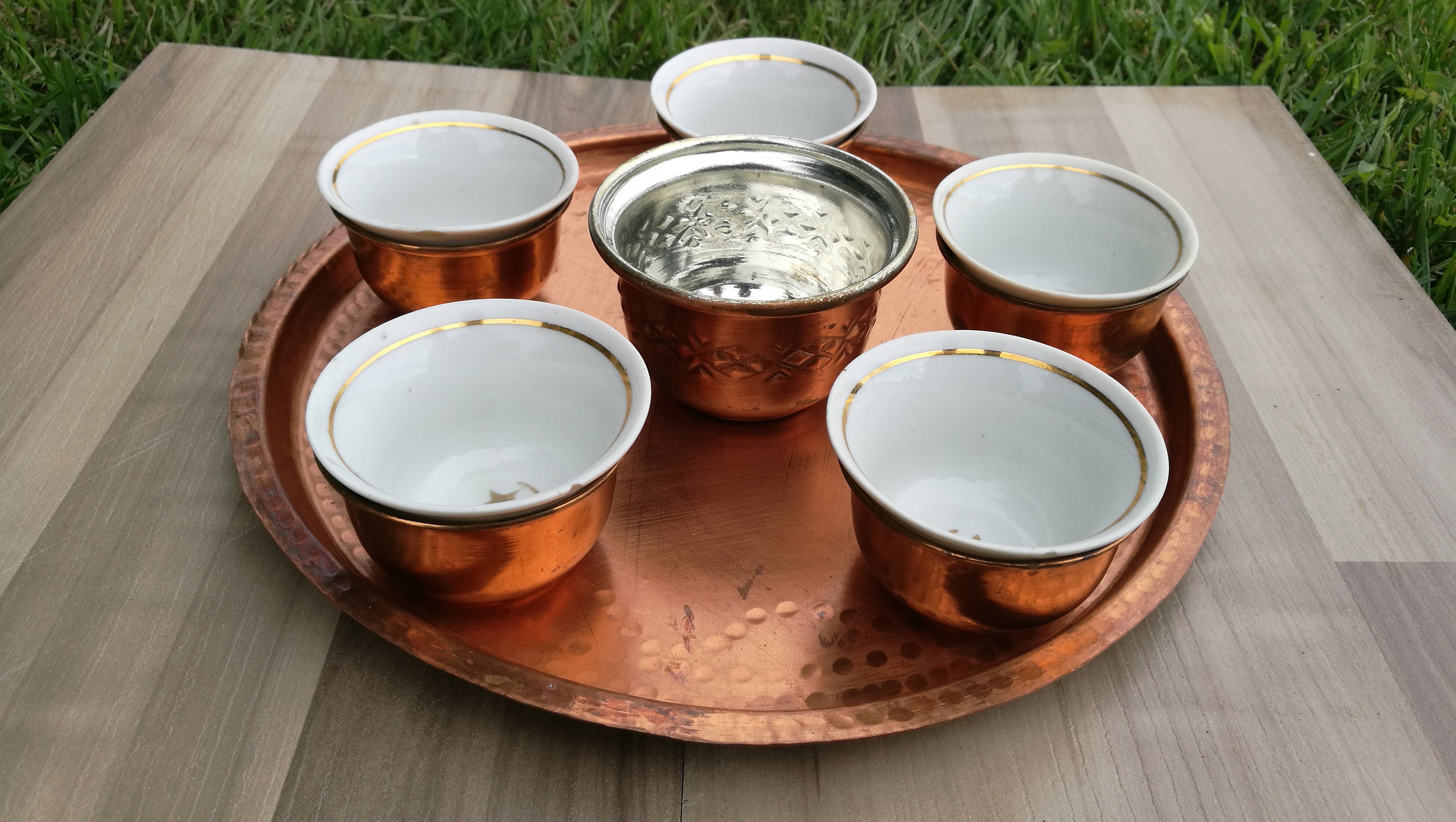 Copper Tea Set /copper Coffee Set for 6 People /vintage Copper Etsy