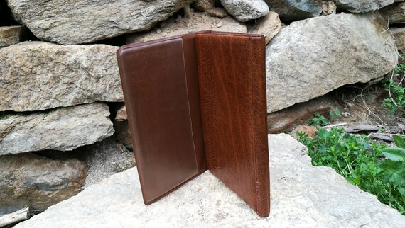 Document holder / Vintage folder / Brown leathere… - image 6
