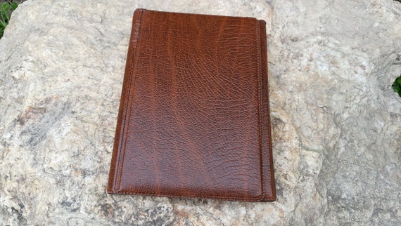 Document holder / Vintage folder / Brown leathere… - image 2