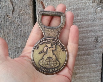 ヴィンテージボトルオープナー、真鍮、希少、1950年代、スペイン製