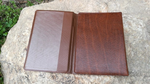 Document holder / Vintage folder / Brown leathere… - image 4