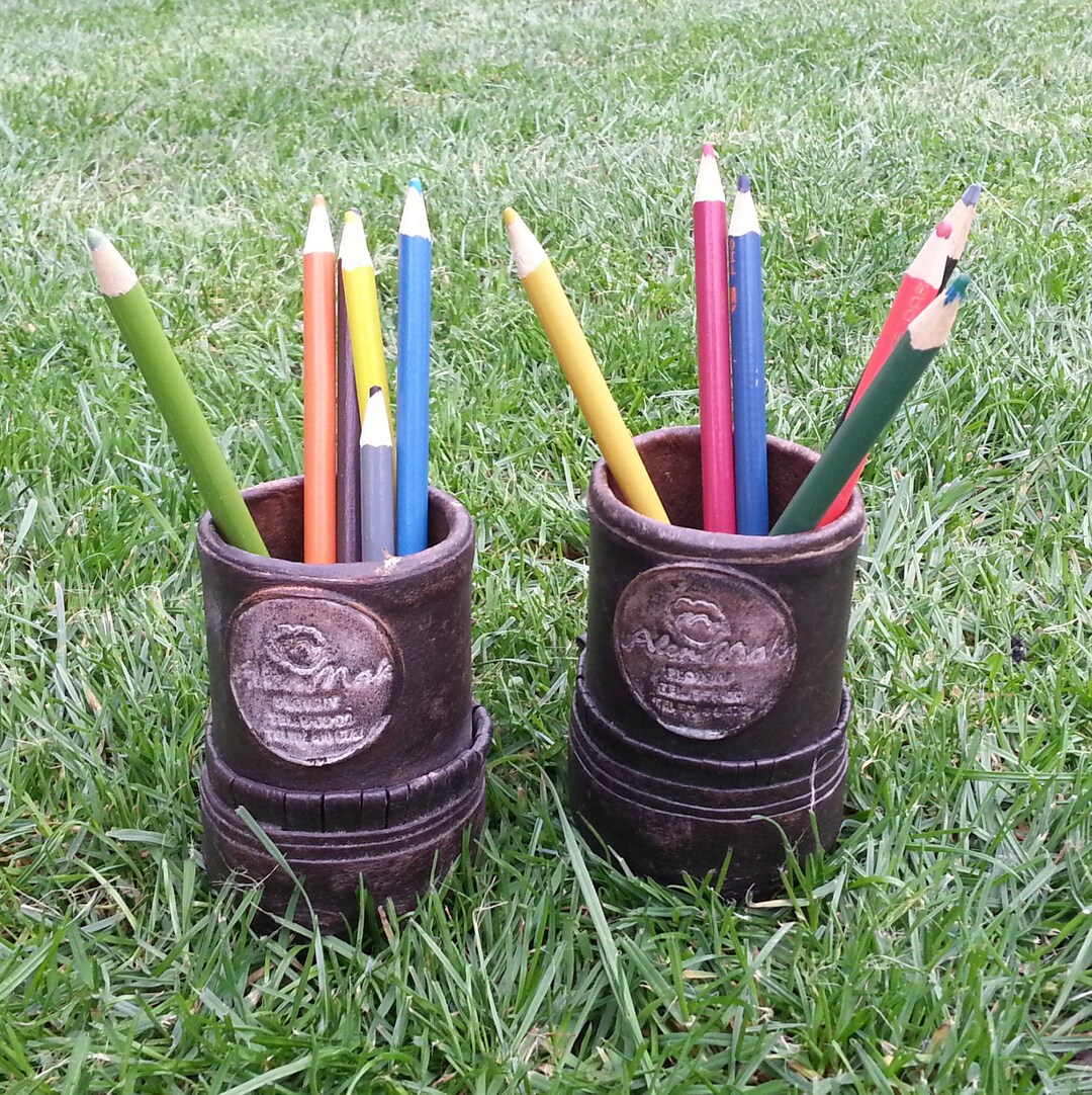 Vintage Pen Holder /glasses of Leather /handcrafted Pen Holder/leather