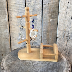 木製ジュエリースタンド / ブレスレットディスプレイスタンド / ヴィンテージスタンド / ジュエリー収納ギフト / ジュエリーオーガナイザー / テーブルスタンド / 古いスタンド / ジュエリーホルダー