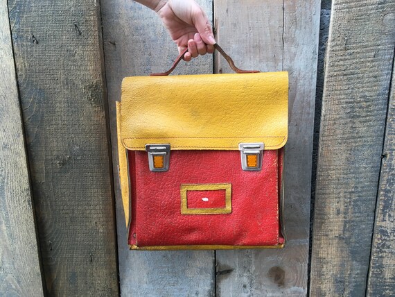 old school leather backpack