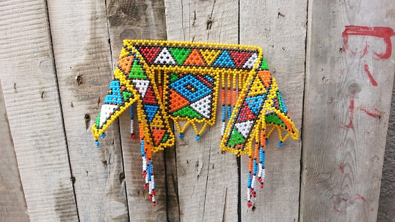 Vintage Handmade Beaded Belt Western Leather Beaded Belt - Etsy main image 3