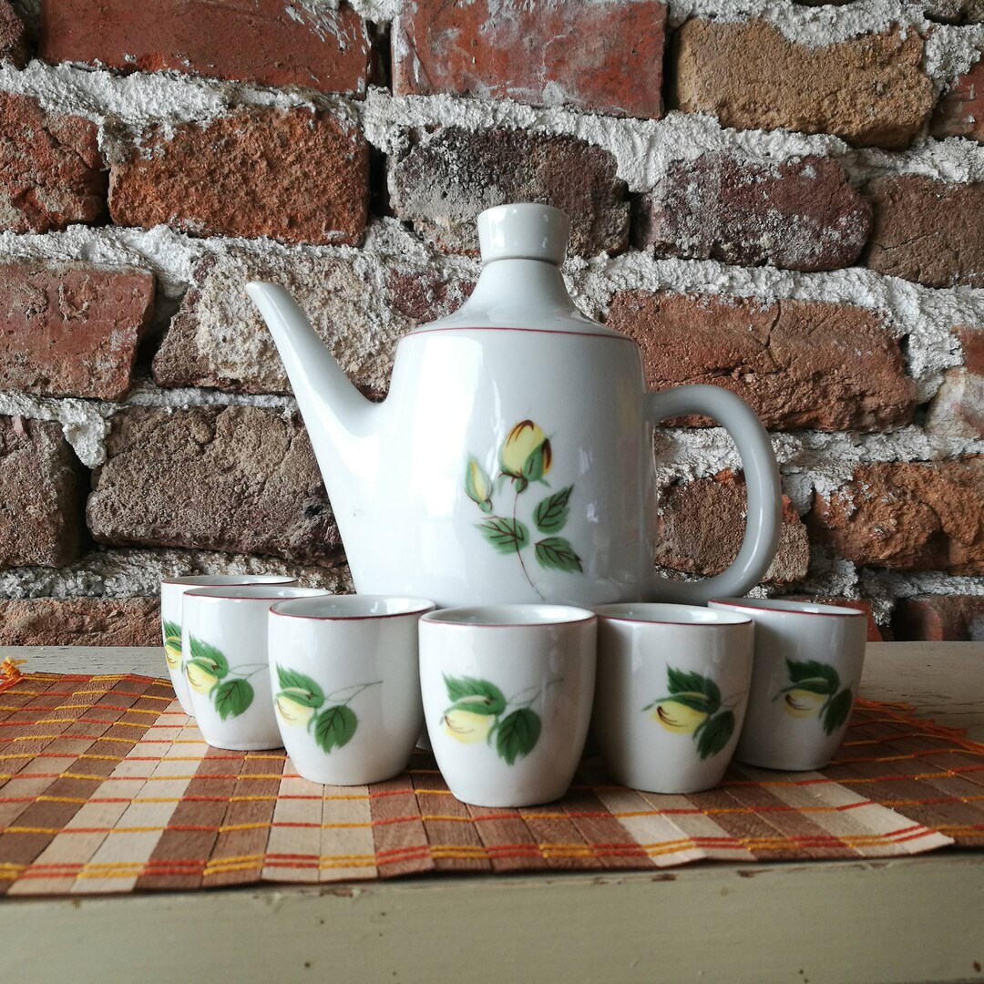 Full Retro Tea Set Tea Set / Porcelain Tea Set / Tea and Coffee / Retro Tea Set / Tea and ...