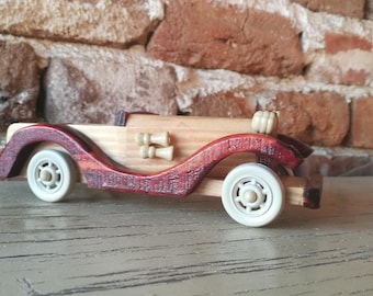 Wooden car / Wooden toys / Toy car / Handmade wooden toys / Toy cars for boy / Retro Automobile / Wooden Car Retro Model /Collectible Car /