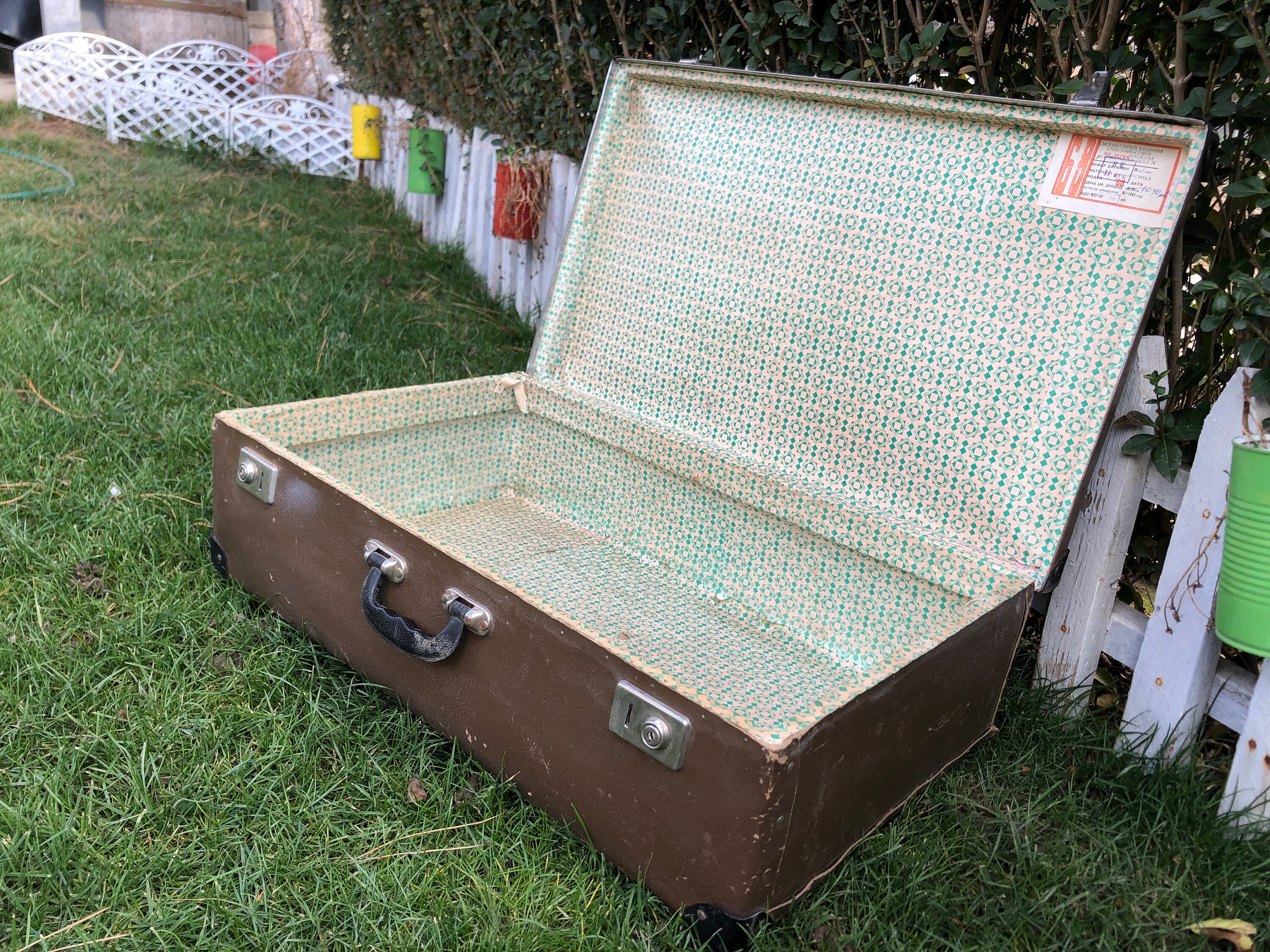 Large Cardboard Suitcase / Retro 