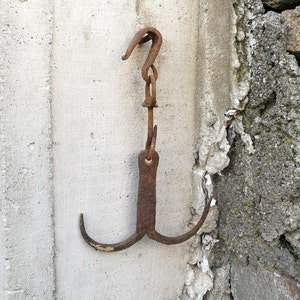 Hand gesmeed Haak / IJzeren haak / Antieke haak / Smeedijzeren haak / Rustieke haak / Metalen haak / Muur haak / Coat haken / Han dmade haak /