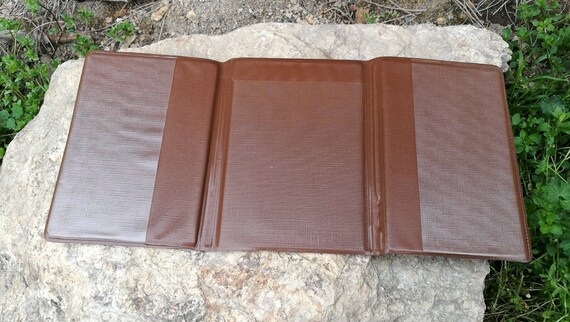 Document holder / Vintage folder / Brown leathere… - image 5