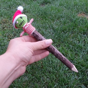 Recycled twigs pencil / Wooden pencil /Vintage pencil /Pencil with a man /Graphite Pencils /Gift for a child/Handmade pencil /Guest Book Pen