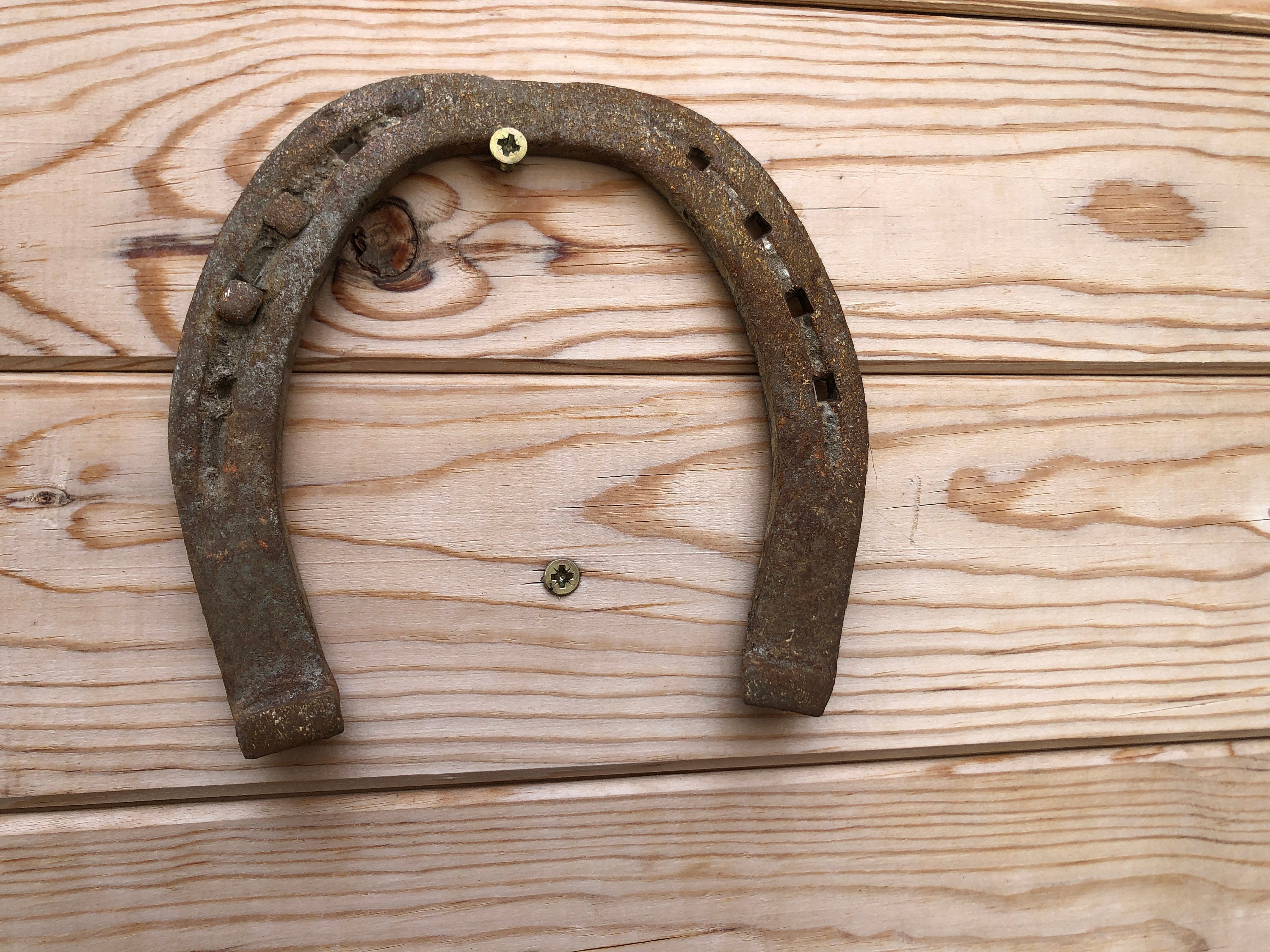 Set of Two Lucky Horseshoes, Authentic Rusty Horseshoes, Iron Steel Shoes  for Horse, Horse Supplies, Horseshoes Decor,collections,rare,gift 