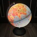 Vintage night light /Globe of Cyrillic /Night light globe /Vintage lamp globe /Old Map Globe / Light Up Globe / Office lamp / Luminous globe 
