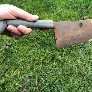 Vintage cleaver / Meat cleaver / Meat knife / Big knife / Antique Meat Cleaver / Great butcher knife / Handmade cleaver / Collector&#39;s knife