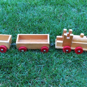 Vintage wooden train / Distressed train / Old handmade toy / Wooden toy /Vintage toy /Children&#39;s play /Vehicle toy /Toddler toy /Antique toy