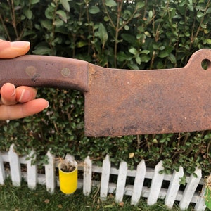 Vintage cleaver / Meat cleaver / Meat knife / Big knife / Antique Meat Cleaver / Great butcher knife / Handmade cleaver / Collector&#39;s knife