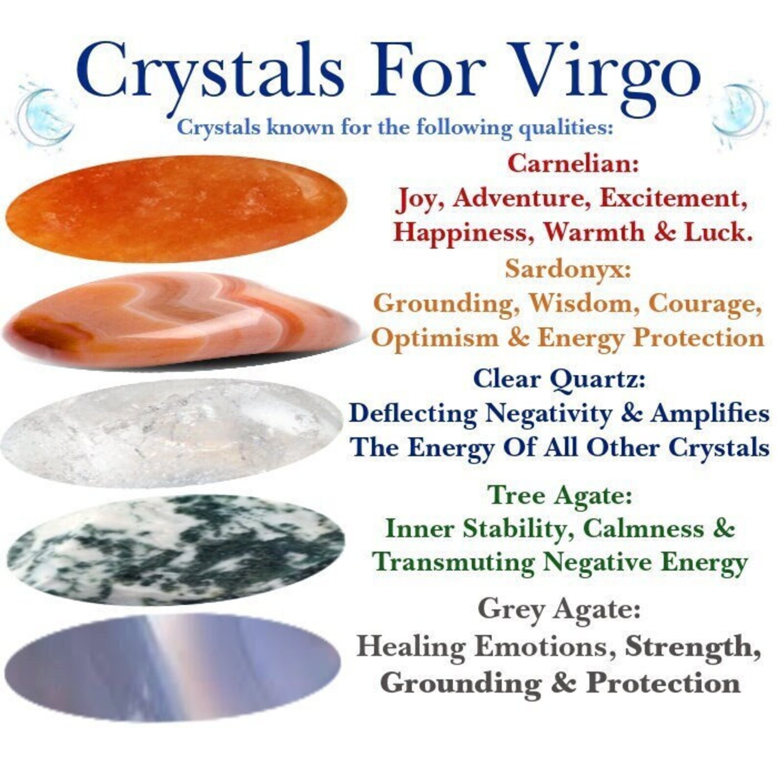 Crystals For Virgo Carnelian Sardonyx Clear Quartz Tree Etsy