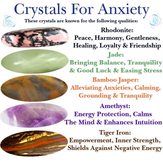 5 Crystals to Ease Anxiety Rhodonite Jade Bamboo Jasper - Etsy UK