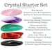 5x Crystals Set For Beginners Rose Quartz, Amethyst, Aventurine, Red Jasper & Obsidian Healing Energy Starter Kit Gemstone Pack 