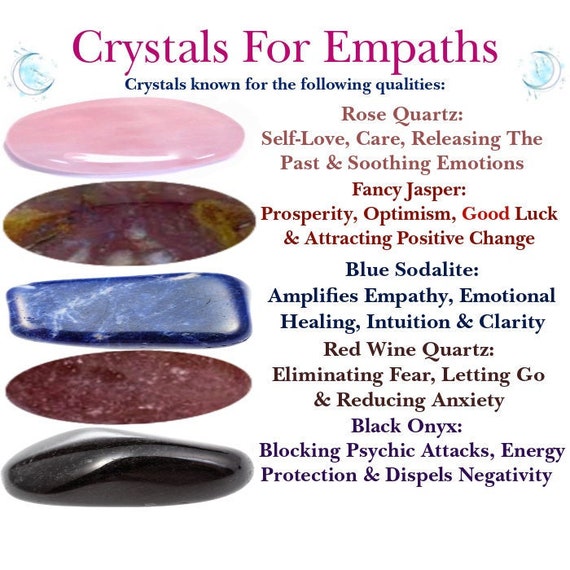 Crystals for Empaths Rose Quartz Fancy Jasper Sodalite Red - Etsy