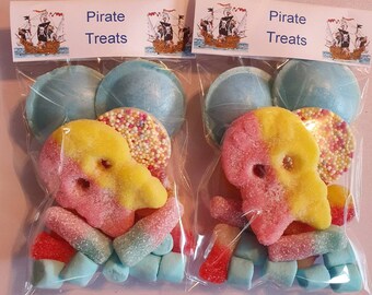 Pirate sweets,  Pirate favour bags,  sweet bags,  party sweets.