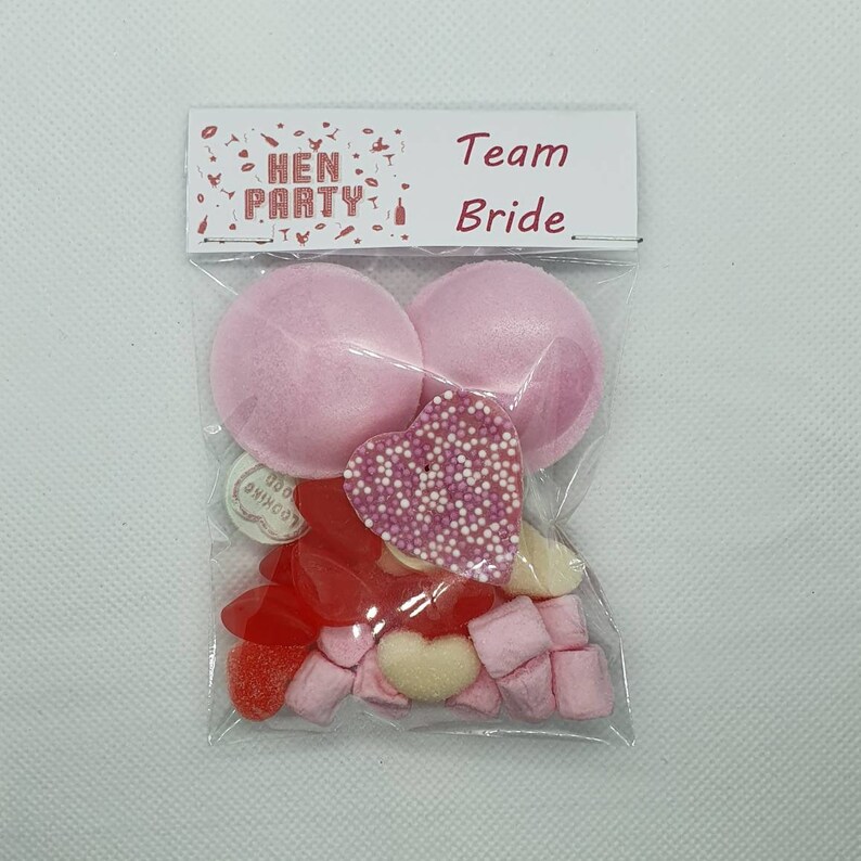 Hen party favours, bags, team bride, favours. Hen party sweets image 3