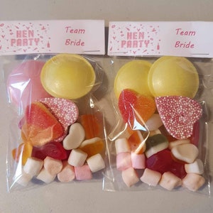 Hen party favours, bags, team bride, favours. Hen party sweets image 1