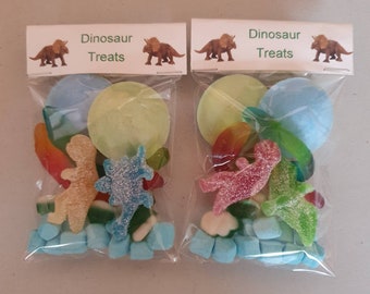 Dinosaur sweets,  sweet bags, favours,  party bags, children's party.