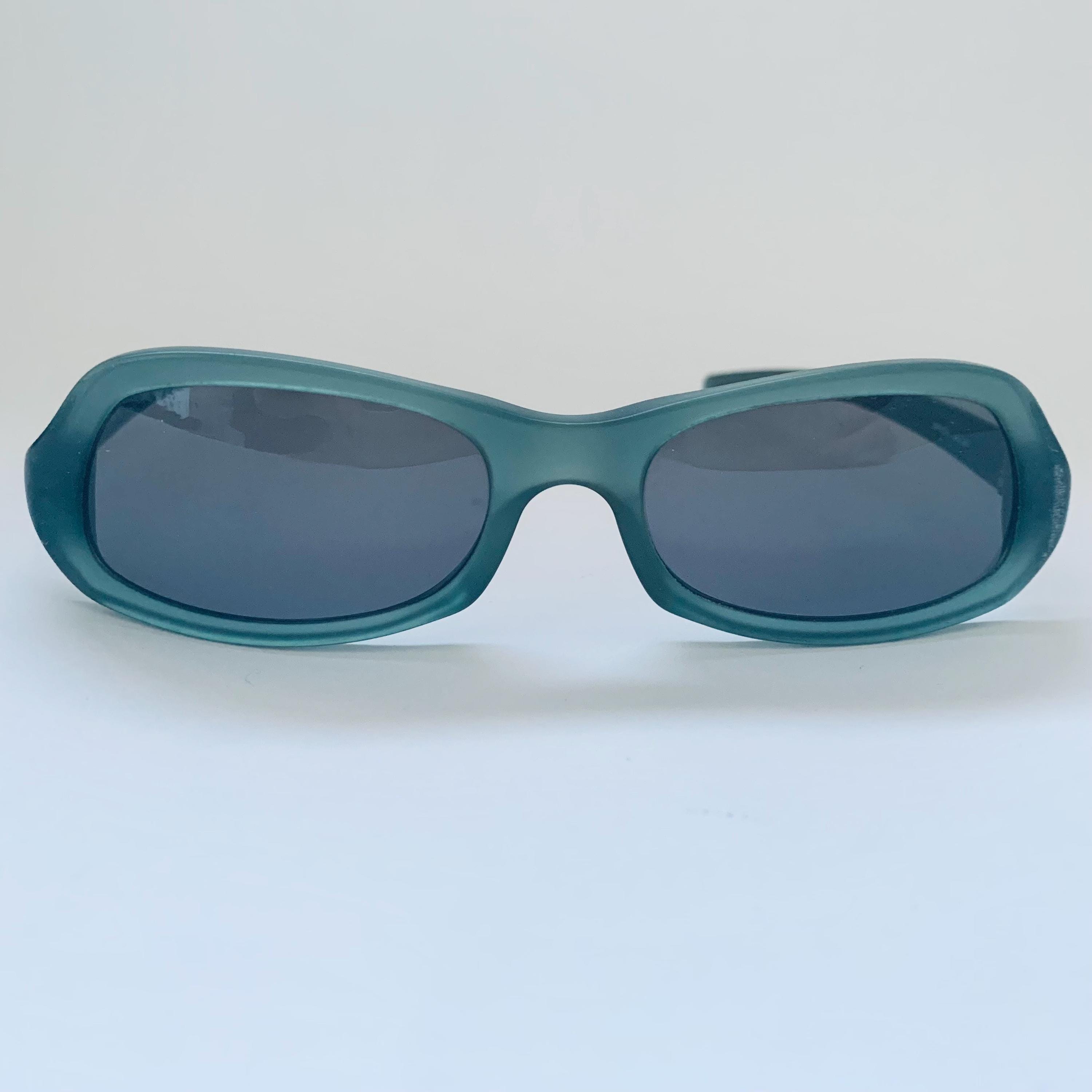 【yudai】PRADA frosted sunglasses Prada SS 2001 Teal Frosted Sunglasses - Etsy