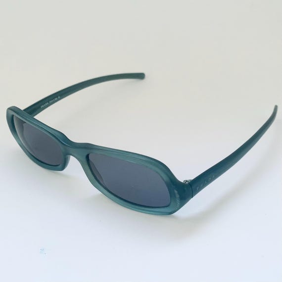 【yudai】PRADA frosted sunglasses Prada SS 2001 Teal Frosted Sunglasses - Etsy