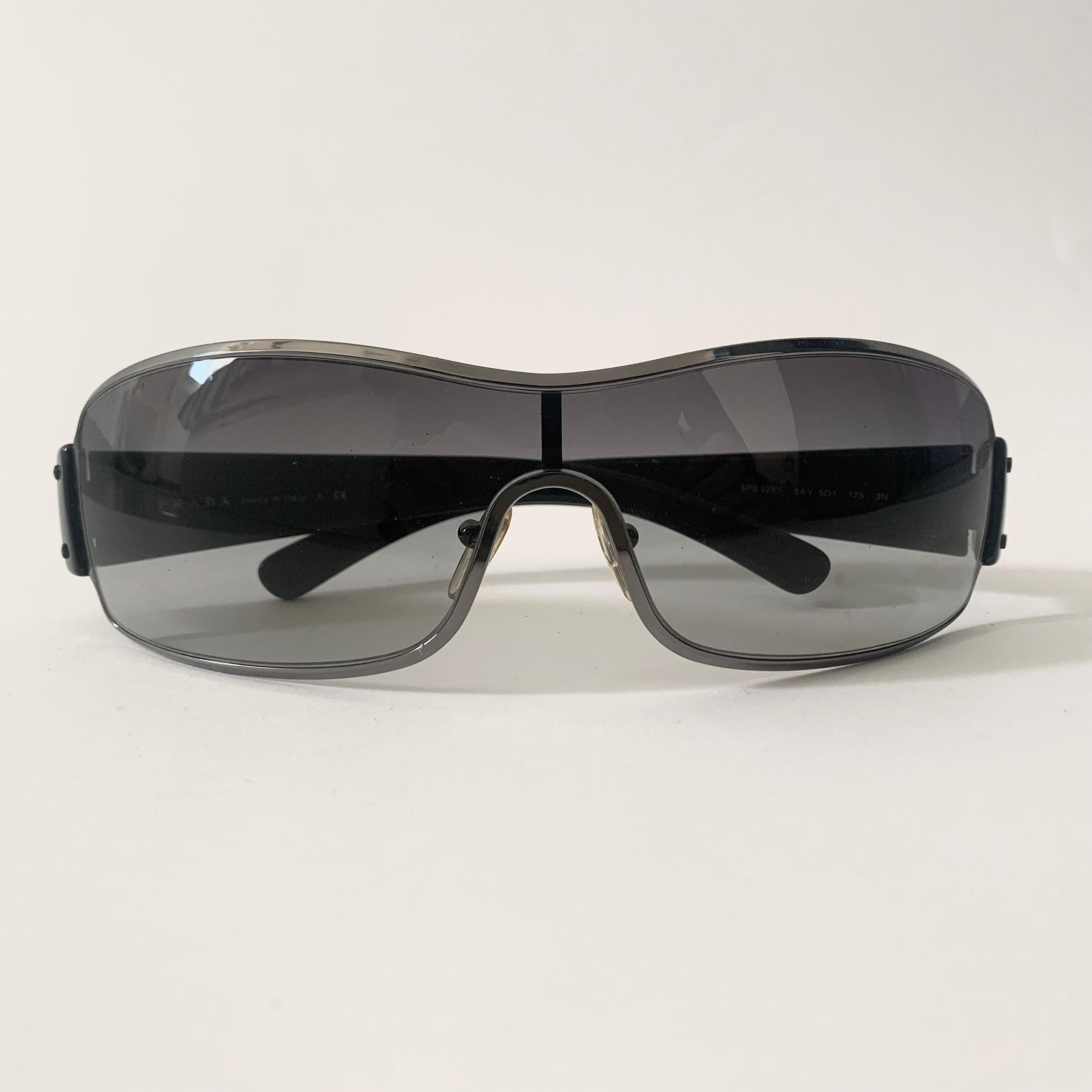 PRADA SPR64I Shield Sunglasses Unisex  Made In Italy Authentic No Case PRADA Shield Sunglasses for Women for sale - eBay main image 3