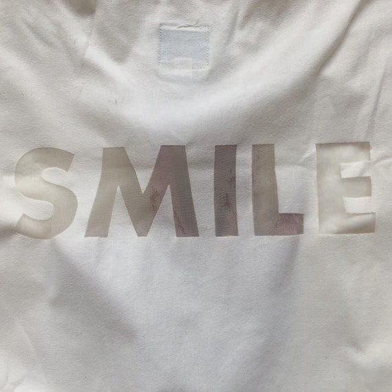 Vintage 90s Moschino white t-shirt with Smiley fa… - image 5