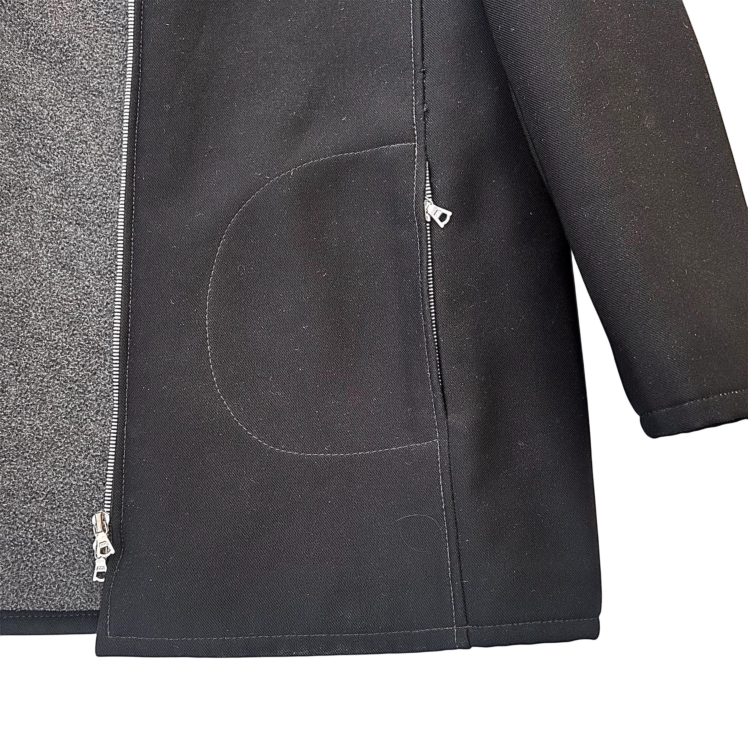 Miu Miu FW 1997 Black Coat With Fleece Lining - Etsy Miu Miu FW 1997 Black Coat With Fleece Lining - Etsy