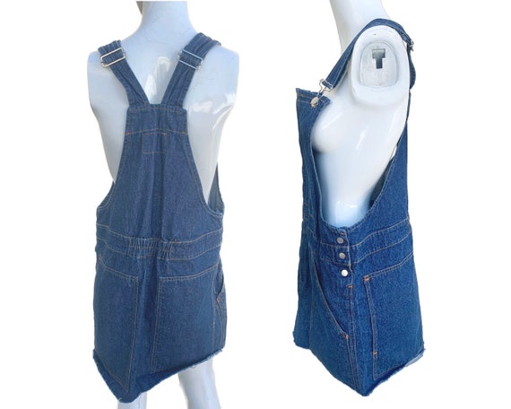 90s Walter van Beirendonck denim pinafore dress/ … - image 3