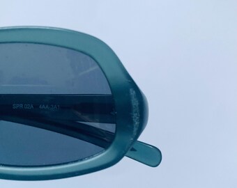 小物 PRADA frosted sunglasses Prada SS 2001 Teal Frosted Sunglasses - Etsy