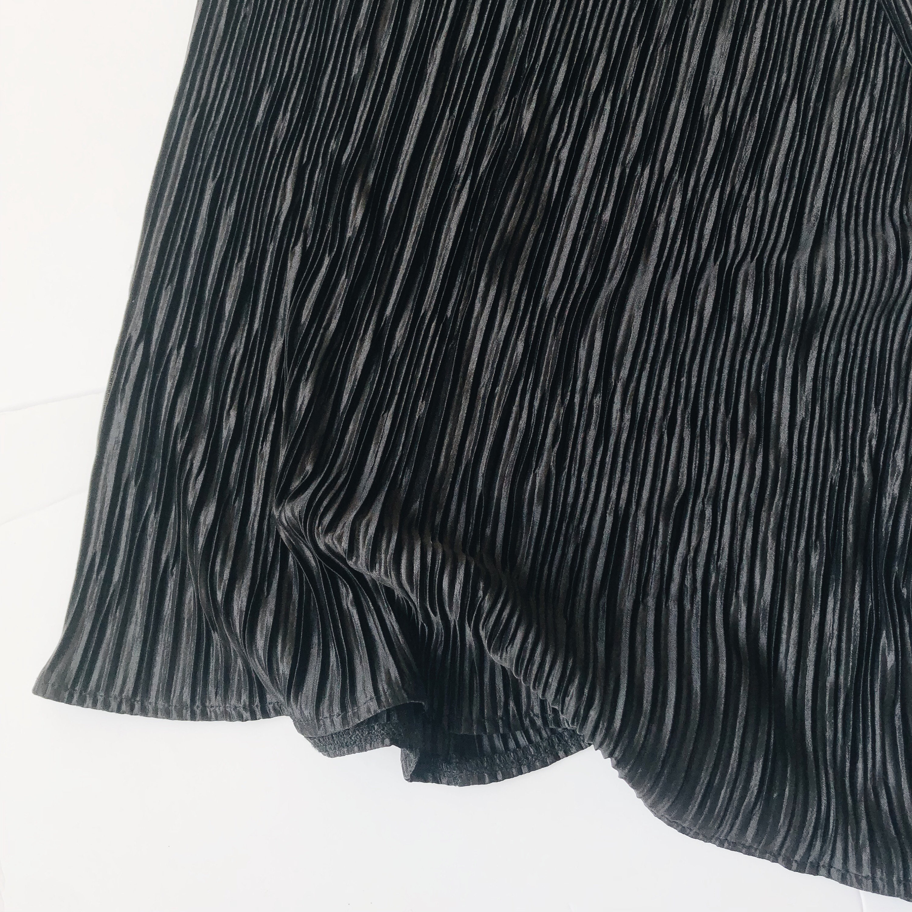 90s WORKERS for FREEDOM SILK SKIRT 英国製 Workers for Freedom Vintage 1990s Grey Black Tie Dye Silk