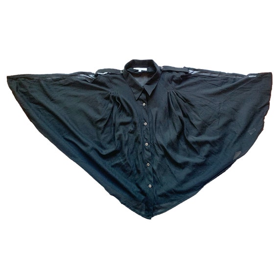 SS 2004 Dirk Schönberger black blouse / cape - image 2