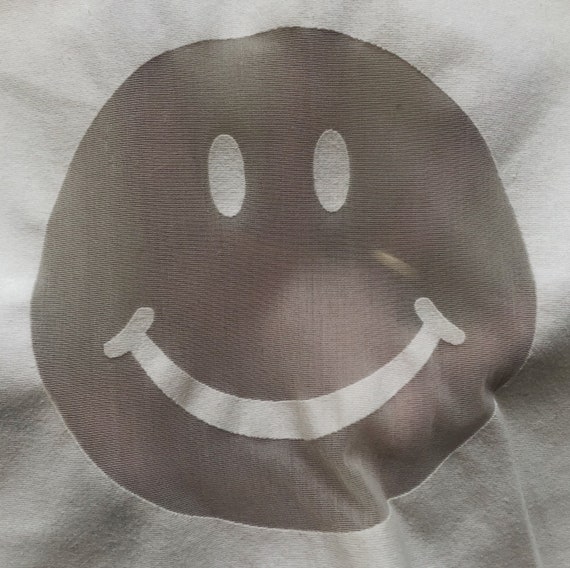 Vintage 90s Moschino white t-shirt with Smiley fa… - image 3