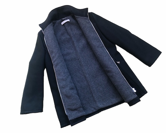 FW 1997 MIU MIU vintage black coat with faux fur … - image 1