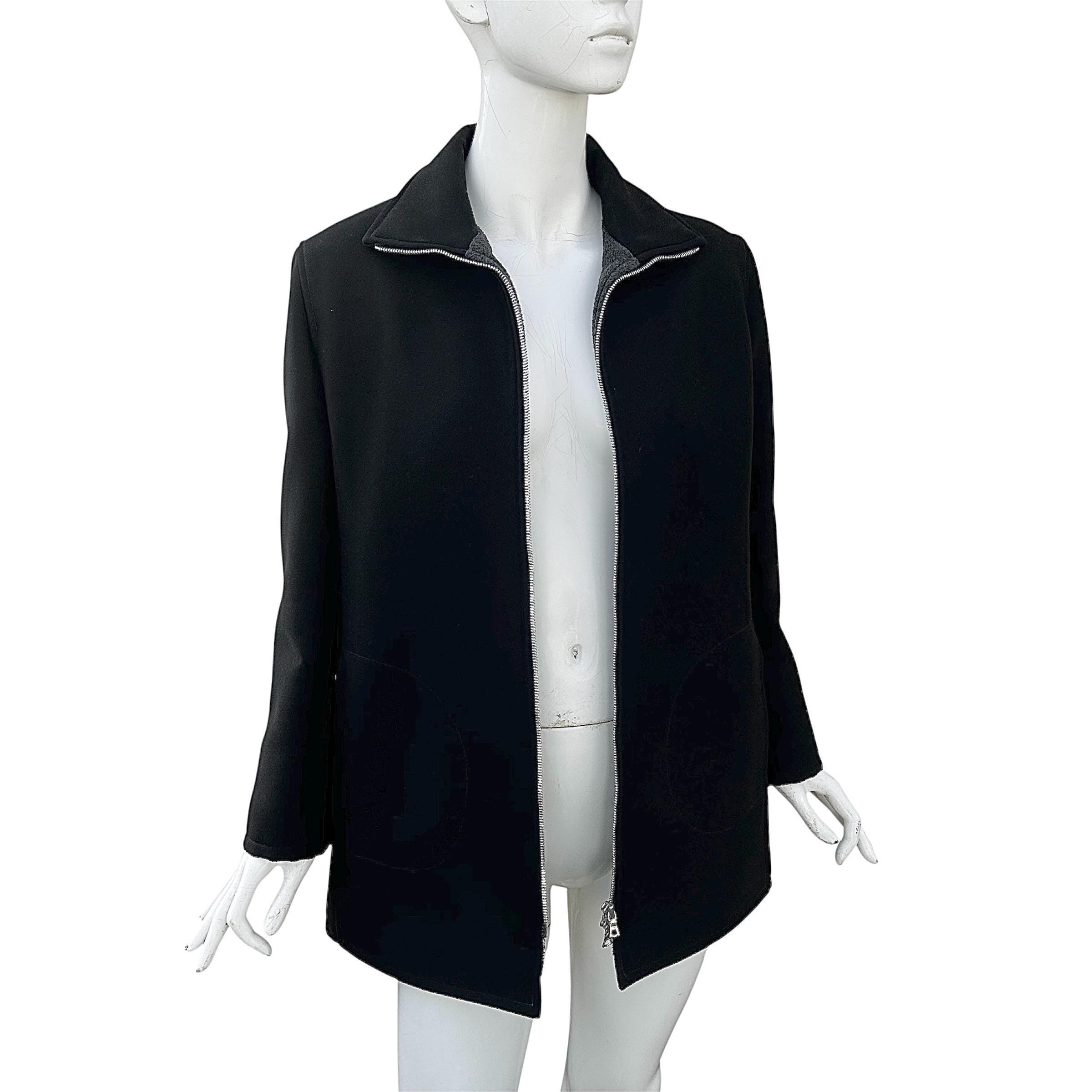 Miu Miu FW 1997 Black Coat With Fleece Lining - Etsy