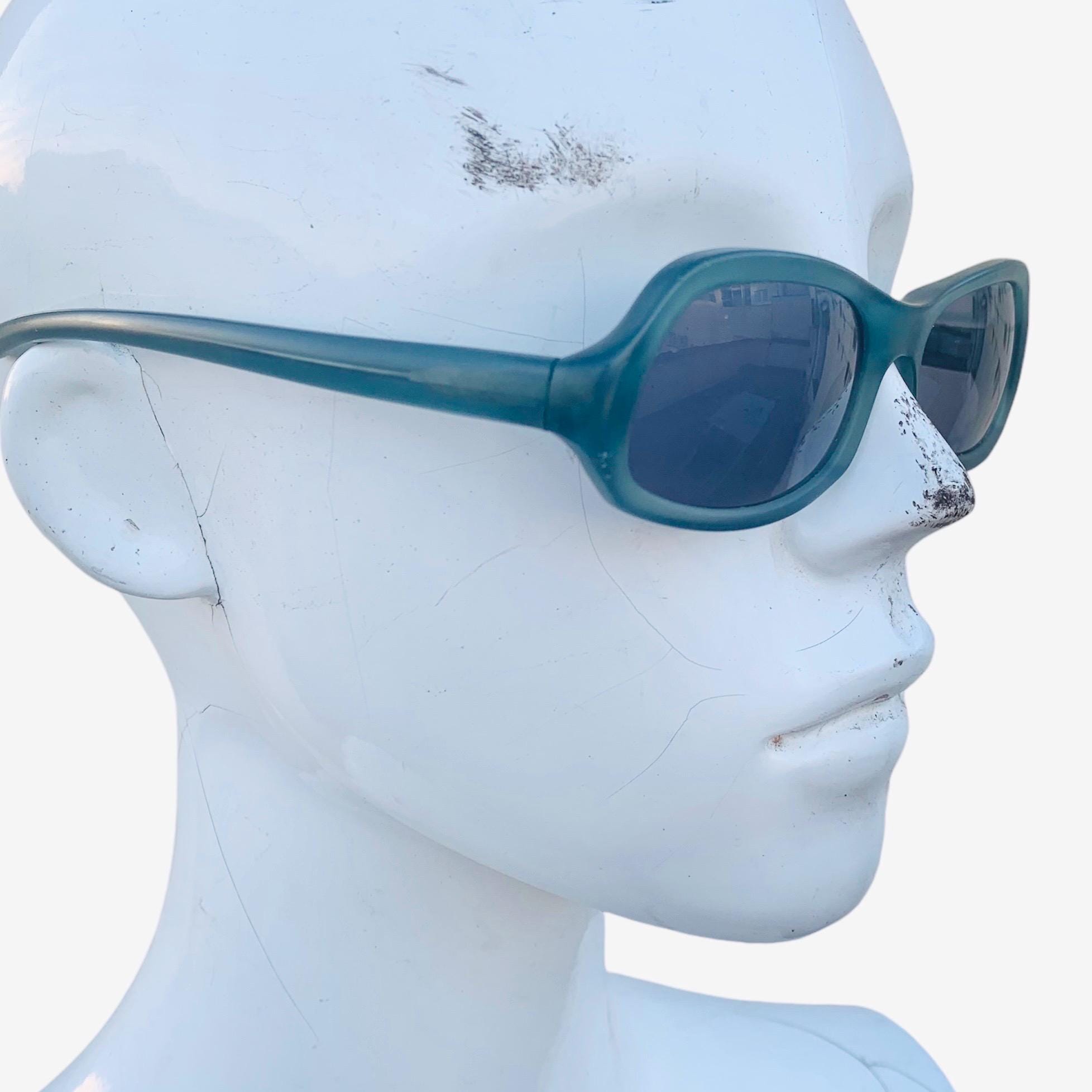 Prada SS 2001 Teal Frosted Sunglasses - Etsy