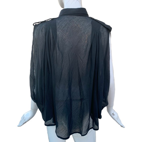 SS 2004 Dirk Schönberger black blouse / cape - image 7