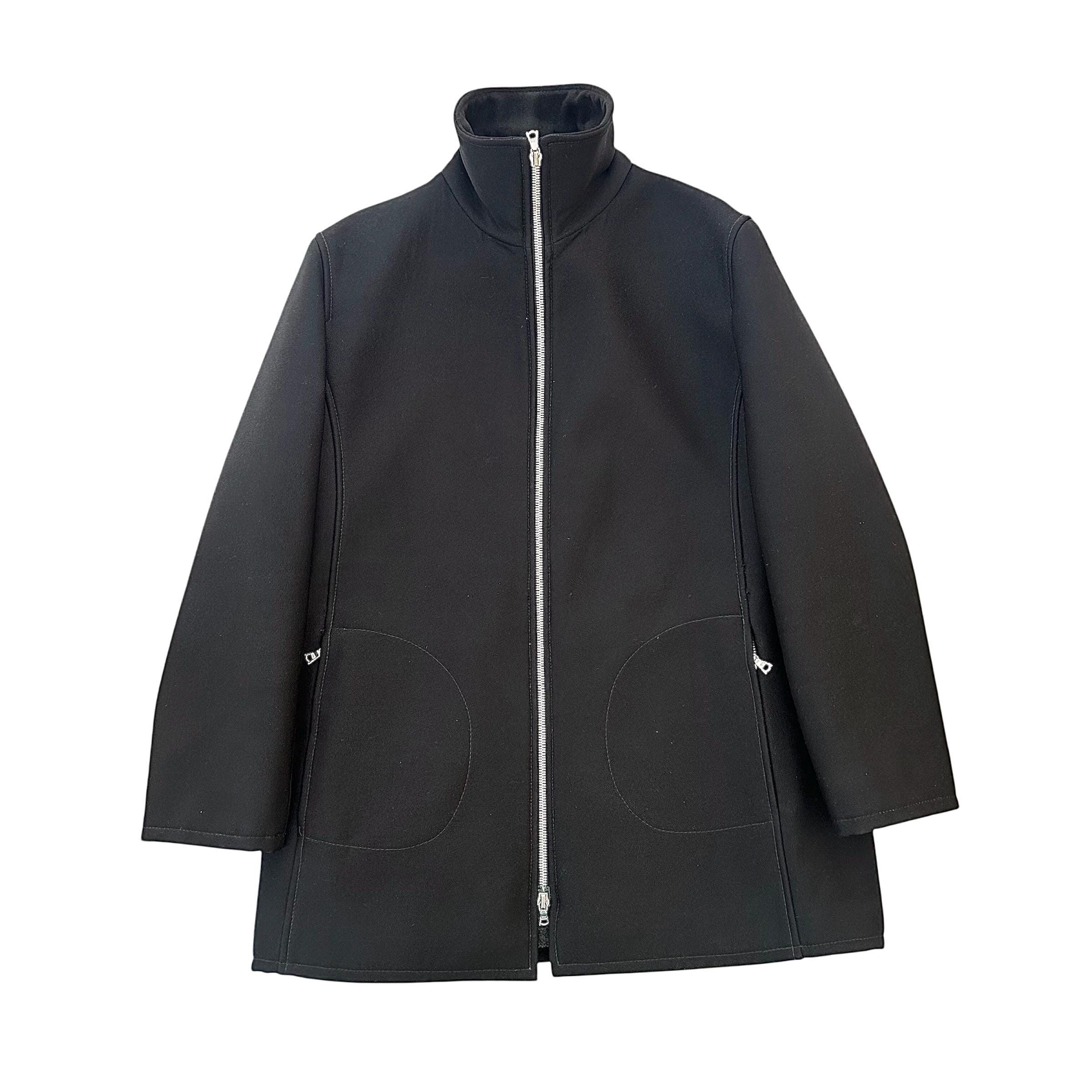 Miu Miu FW 1997 Black Coat With Fleece Lining - Etsy Miu Miu FW 1997 Black Coat With Fleece Lining - Etsy