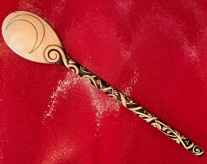 Unshaded Moon - Hand-Burned Decorative & Functional Spoon