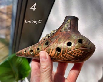 オカリナ / 陶器製楽器 / オカリナ / 天然色 / 手描き / ベッセル