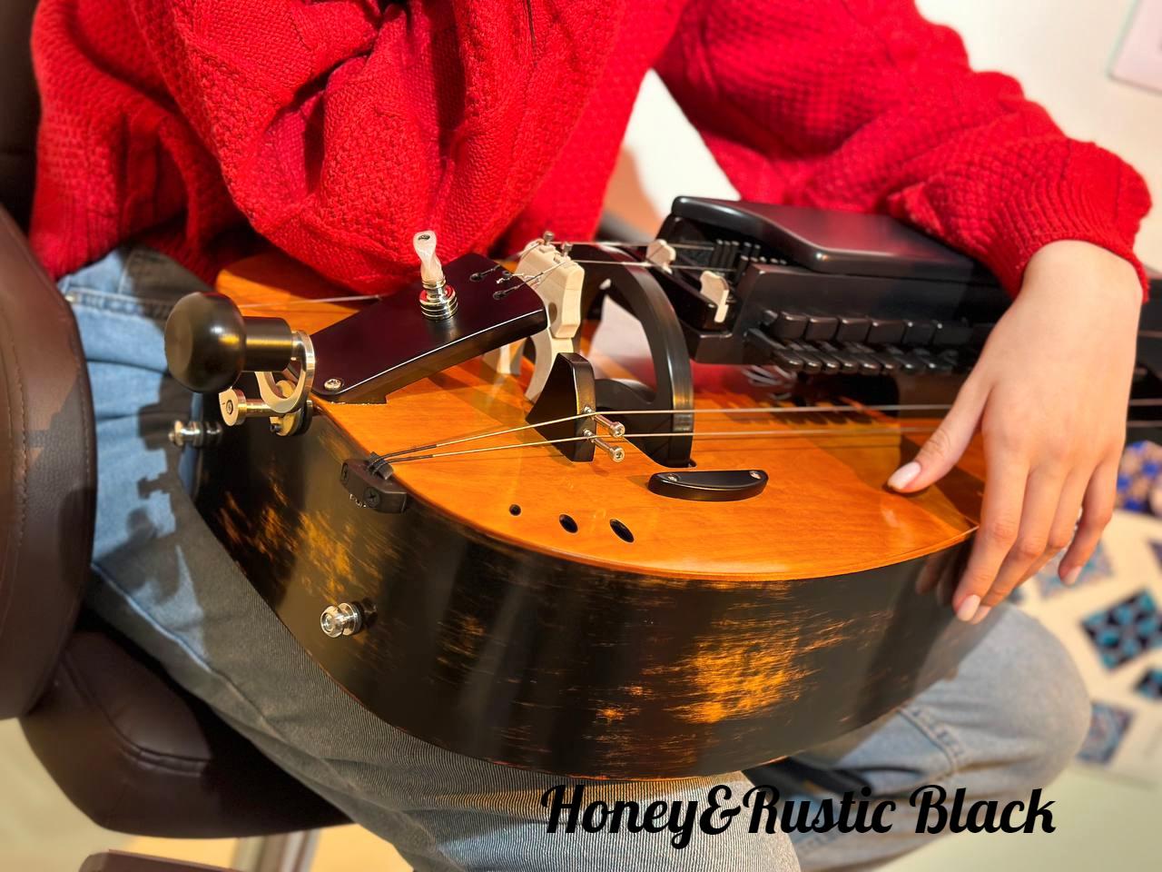 Handmade Hurdy Gurdy Saga Model With Trompette, Ukrainian Lyre