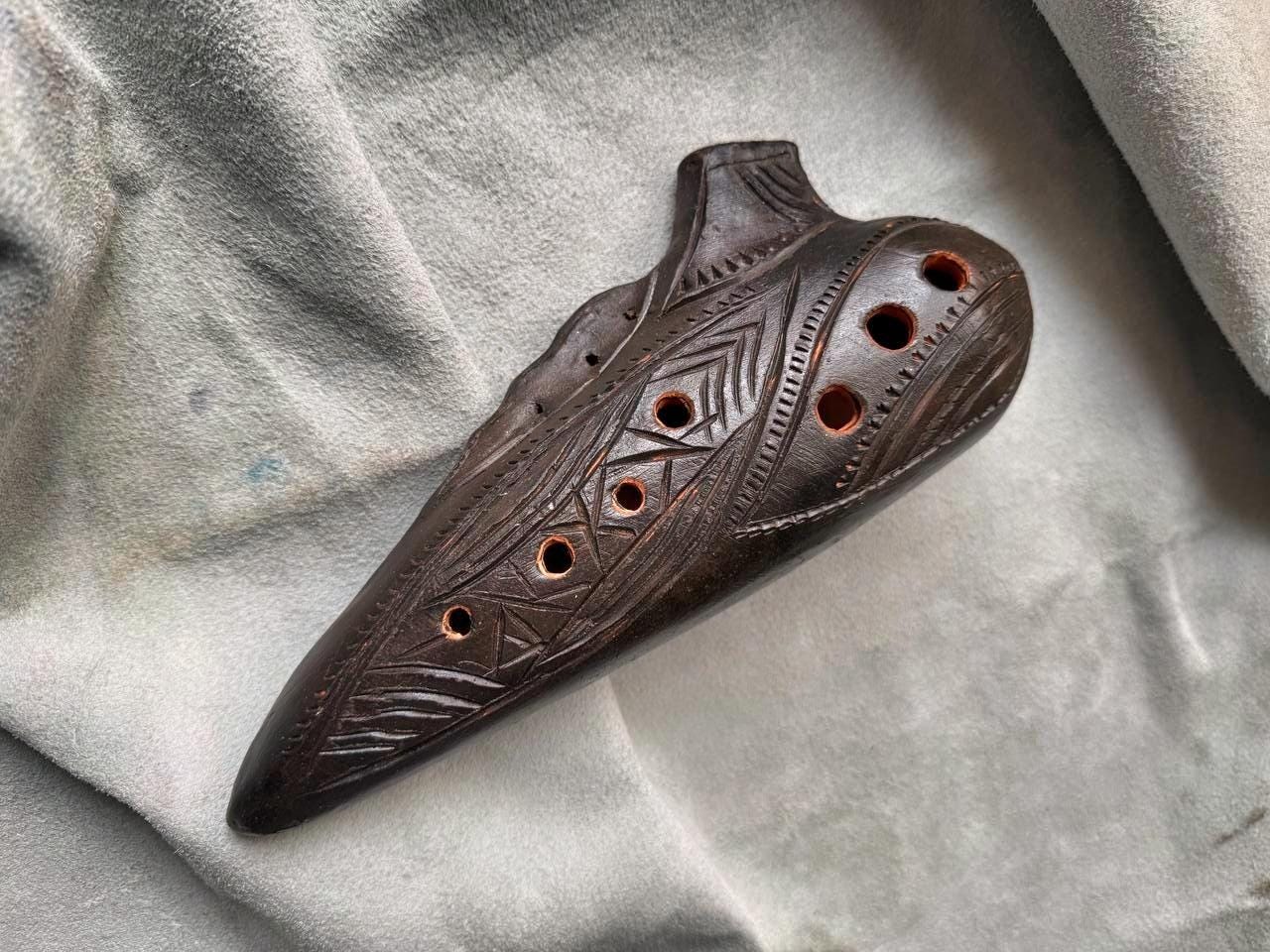 The Okarina / Ceramic Clay Musical Instruments / Ocarina / Natural