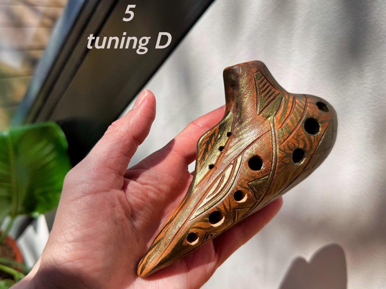 The Okarina / Ceramic Clay Musical Instruments / Ocarina / Natural